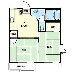 ルレーブ 2Kの間取図画像