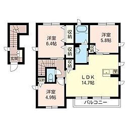 間取図画像 3LDK
