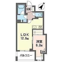 磯子区丸山1丁目マンション 1LDKの間取図画像