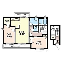 スカイビュー横濱 2LDKの間取図画像