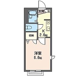 メゾンYUKI 1Kの間取図画像