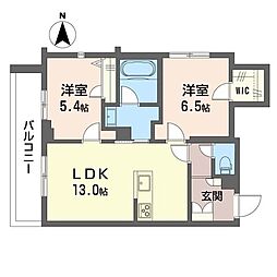 ヴェロナート金沢 2LDKの間取図画像
