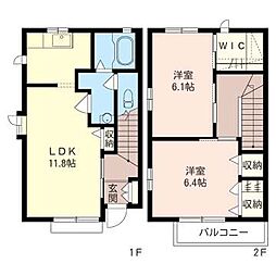 ボナールメゾン 2LDKの間取図画像