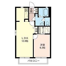 グランディア鷺沼A 1LDKの間取図画像