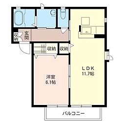 シャテロC 1LDKの間取図画像