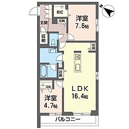 間取図画像 2LDK