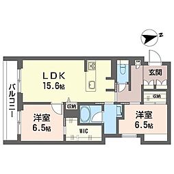 ソフィーガーデン 2LDKの間取図画像