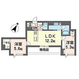 エルシエル 2LDKの間取図画像
