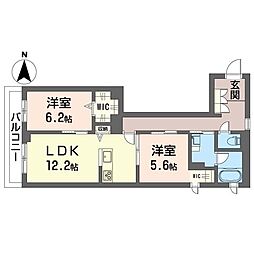 フェリーチェ 2LDKの間取図画像