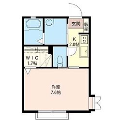 シャーメゾン青戸 1Kの間取図画像