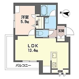 アルバ スギナミ 1LDKの間取図画像