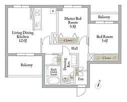 間取図画像 2LDK
