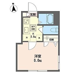 シャーメゾン・エム 1Kの間取図画像