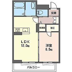 モリオン 1LDKの間取図画像