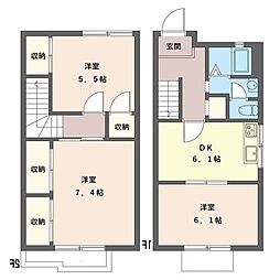 ウィルハイム 3DKの間取図画像