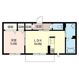 WindHill 1LDKの間取図画像