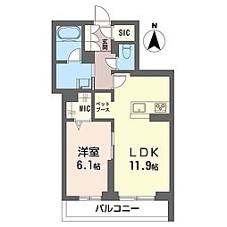 レデン 1LDKの間取図画像