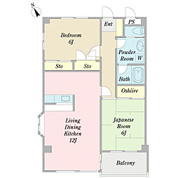 間取図画像 2LDK