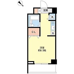 サントコア幕張本郷 1Kの間取図画像