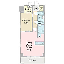 CentreVillage 1LDKの間取図画像