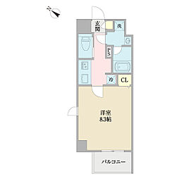 エストフォート千葉中央 10階1Kの間取り