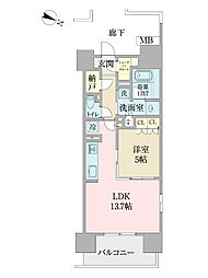間取図画像 1LDK
