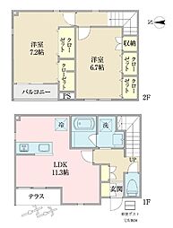 パルフェ 2LDKの間取図画像