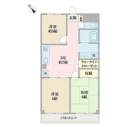 クレセントマンション 3DKの間取図画像