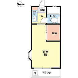 サクラハイツ 1Kの間取図画像