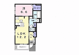 レーベンハイム 1LDKの間取図画像