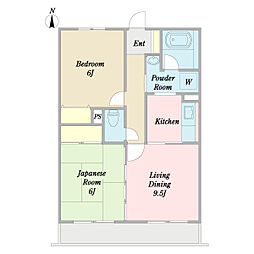 ベアヒルズ2 2LDKの間取図画像