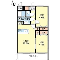 間取図画像 2LDK