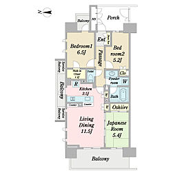 ウェリス稲毛グロウ 3LDKの間取図画像