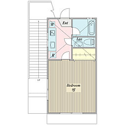 第1タイセイコーポ 1Kの間取図画像