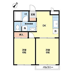プリメーラ 2DKの間取図画像