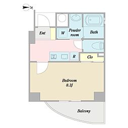 Montereymaison伍番館 1Kの間取図画像