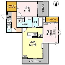 間取図画像 2LDK