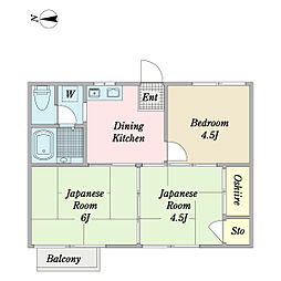 エステートピア大成 3DKの間取図画像