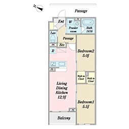間取図画像 2LDK