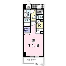 グレースヴィレッジ 1Kの間取図画像