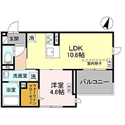 さいたま市緑区浦和美園PJ 1LDKの間取図画像
