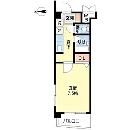 パトリス 1Kの間取図画像