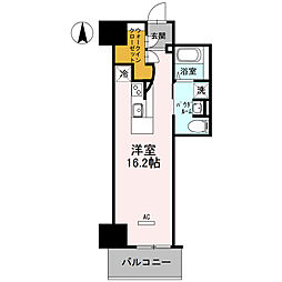 グランラヴィレジデンス ワンルームの間取図画像
