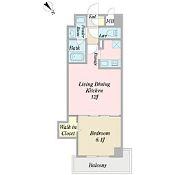 NEXMIZE 1LDKの間取図画像