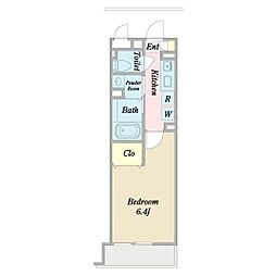 ハウ・オリ 1Kの間取図画像