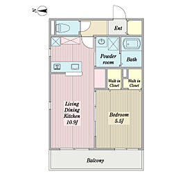 CIELO東戸塚 1LDKの間取図画像