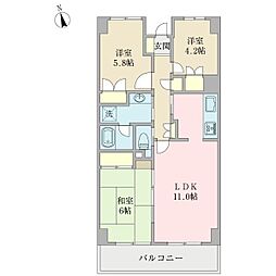 メルヴェーユ上永谷 3LDKの間取図画像