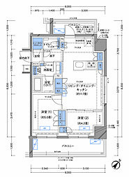 ラティエラ横濱大通り公園 2LDKの間取図画像