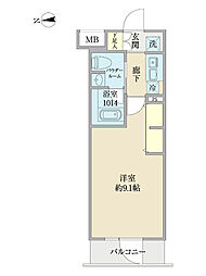 RELUXIA中野鷺宮 1Kの間取図画像