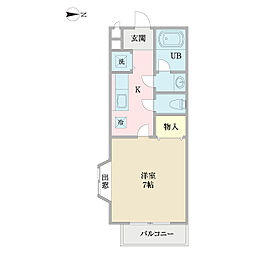 リーブル柴島 1Kの間取図画像